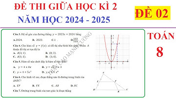 TOÁN 8 - ĐỀ 2 - ĐỀ THI GIỮA HỌC KÌ 2 TOÁN 8 NĂM 2024-2025. ÔN TẬP HỌC KÌ 2 SGK MỚI KNTT