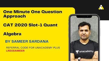 One Minute One Question Approach For CAT 2020 Quant I Slot-1 I Algebra