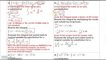 Business Calculus 5.2  General Power Rule For Integration