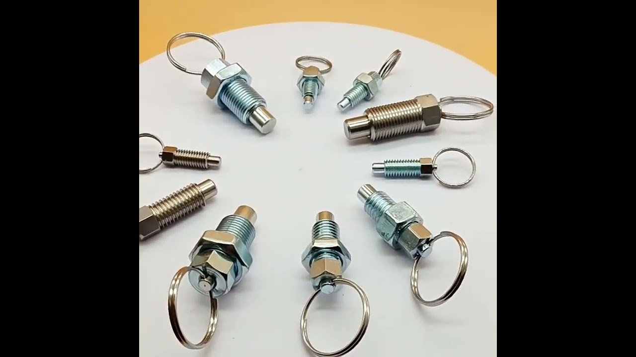 Knob plunger pull ring spring lock pin