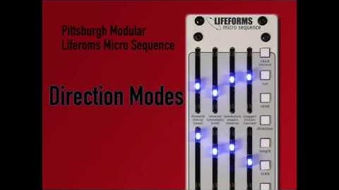 PITTSBURGH LIFEFORMS MICRO SEQUENCE 1: DIRECTION MODES