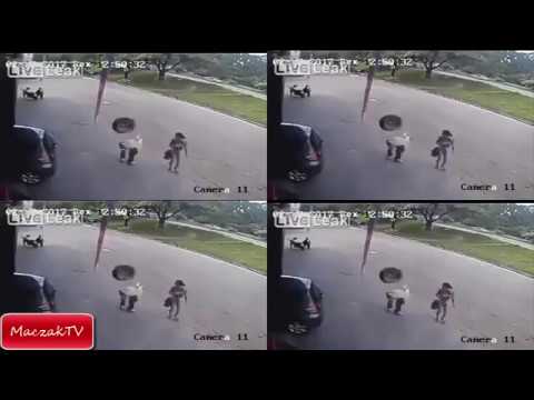 Tire Hits Guy In Head Walking On Street REMIX! - YouTube