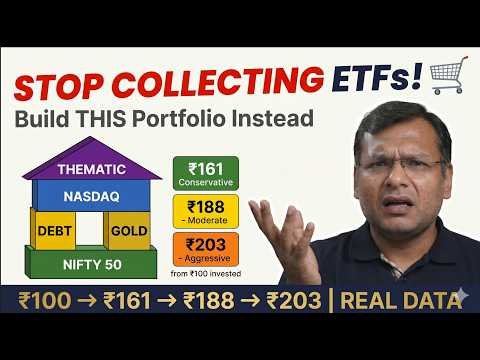Thumbnail for Stop Collecting ETFs! Build This Portfolio Instead | ₹100 → ₹203 | Foundation Before Diversification