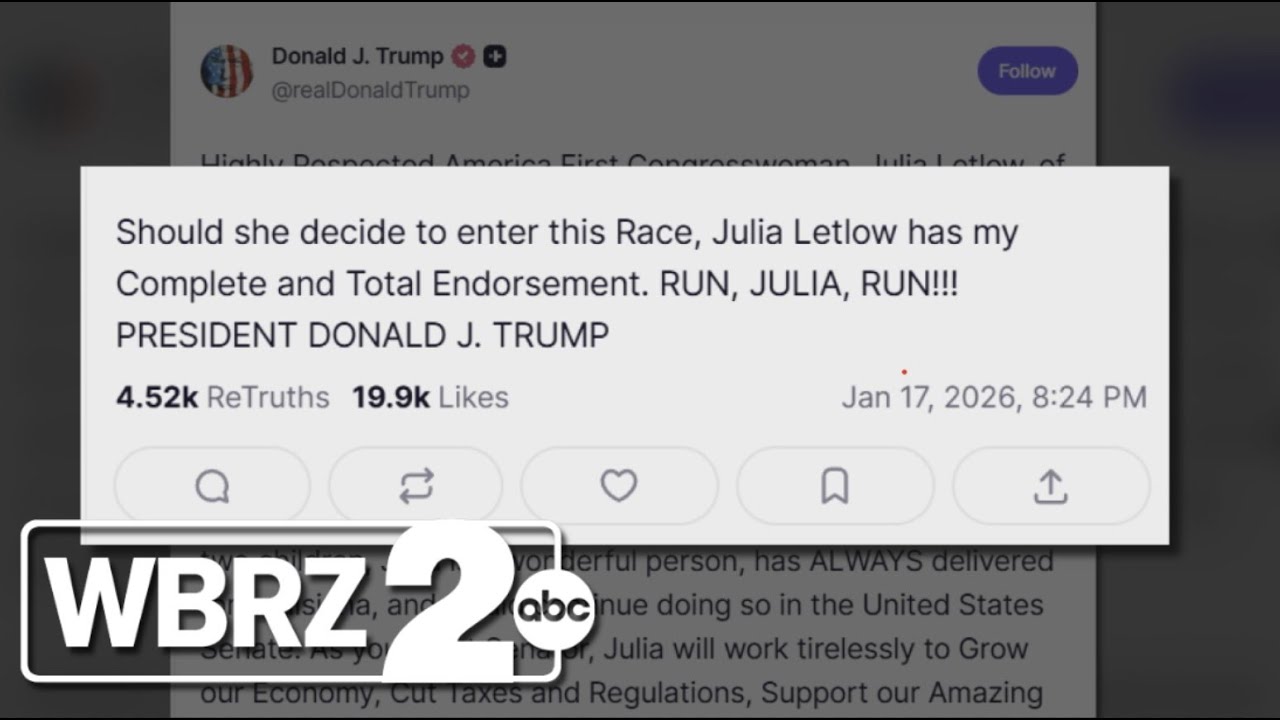 President Donald Trump backs Julia Letlow for U.S. Senate