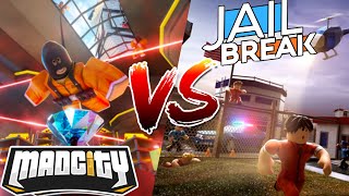 Jailbreak Vs. Mad City The Ultimate Battle Ft. Oofed Roblox Comparison