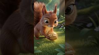 🐿️ Magic Walnut Story 😱✨ | Squirrel Cartoon Story #shorts📌 #cartoon #funny