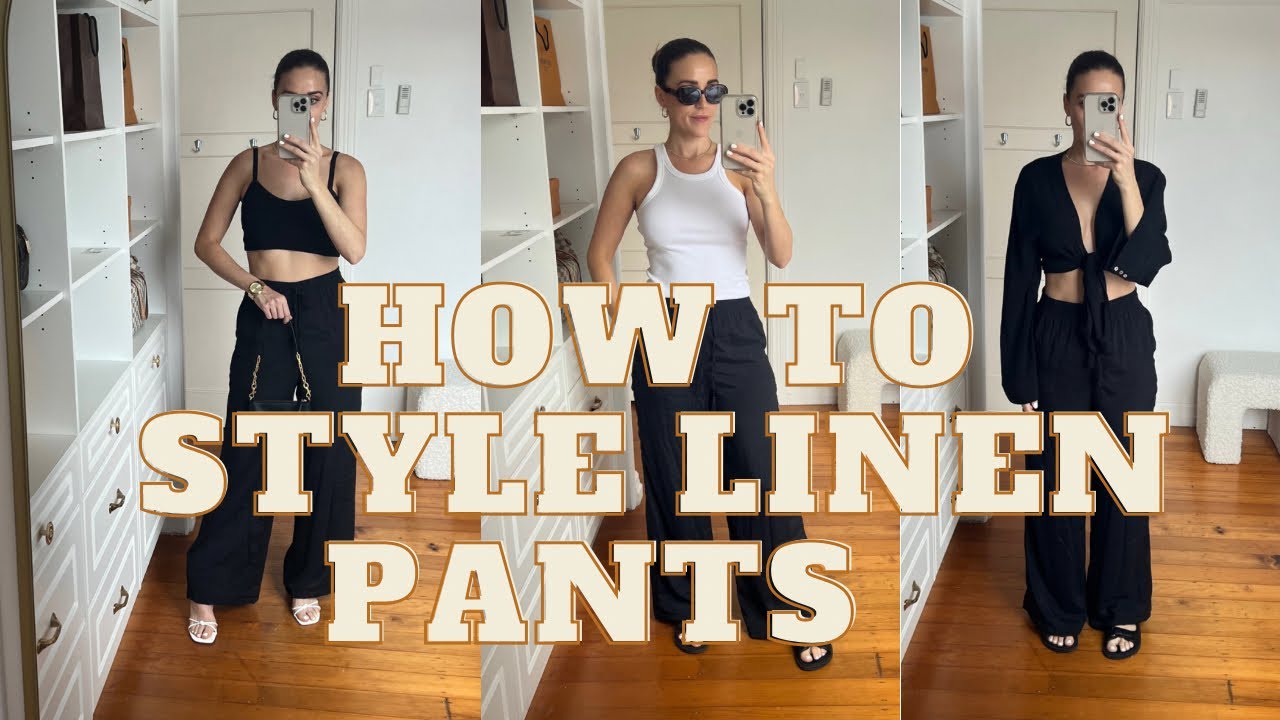 How to style black linen pants 