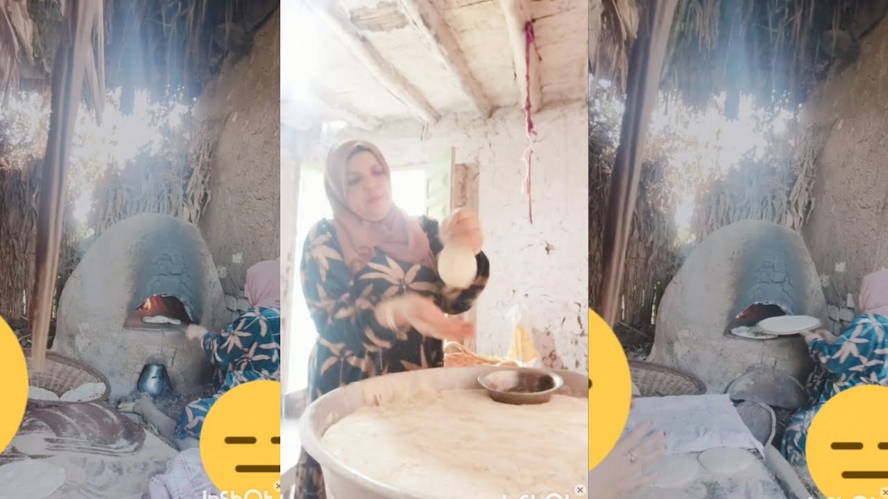خبزه العيش بتاعه رمضان⁉️هنقضي النهارده في اوضه الخبيز عند الفرن الطين