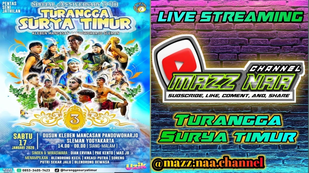 Live streaming 🔴 Jathilan TURANGGA SURYA TIMUR 📍 Mancasan Kleben, Pandowoharjo, Sleman, Yogyakarta