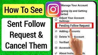 How to See Sent Request on Instagram (2023 Updated) | How to Check Sent Follow Request and Cancel