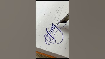 Finger - handwriting with flex dip pen #cursive #art #calligraphy #lettering #flexibility