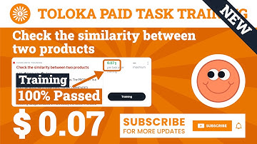 Check the similarity between two products Training Toloka. 0.07$ Per Task, 100% Passed