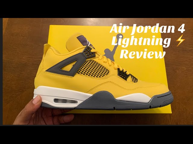 スニーカー Nike Air Jordan 4 \"Tour Yellow\" 21cm Nike Air Jordan 4 Retro Shoes Lightning Tour Yellow Size 4.5