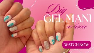 DIY Gel Mani at Home | Simple Nail Art Tutorial 💅 | SUNUV Products Review