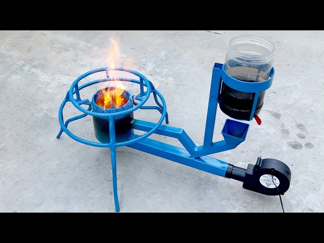 Make your waste oil stove economical at home - YouTube