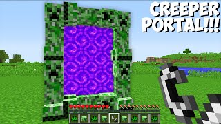 What IF TRIED TO LIGHT CREEPER PORTAL in Minecraft ? STRANGEST PORTAL !