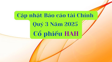 Cập nhật Báo cáo tài chính Quý 3 Năm 2025 của cổ phiếu HAH