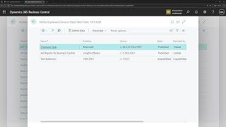 Business Central short: Delete data from uninstalled extensions (Delete Orphaned Extension Data)
