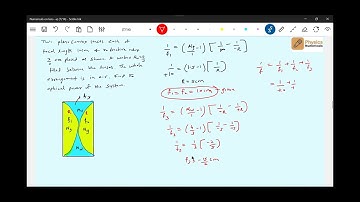 21)Lens | Two plano-concave lenses of glass of refractive index 1.5 have radii of curvatures 20 cm