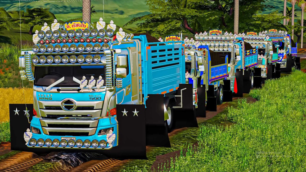 เปิดหน้างานใหม่ขนดินไปถมที่นากับทีมงาน6ล้อซิ่ง Farming simulator 19