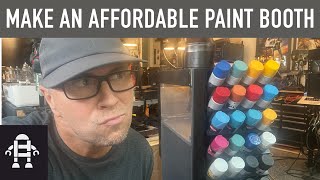 $100 Rolling Spray Paint Booth with Ventilation + Spray Paint Organizer - Free File