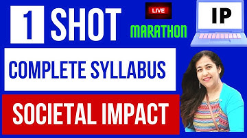 Societal Impacts Complete Syllabus in One Video Live, Informatics Practices Class 12 CBSE Board Exam
