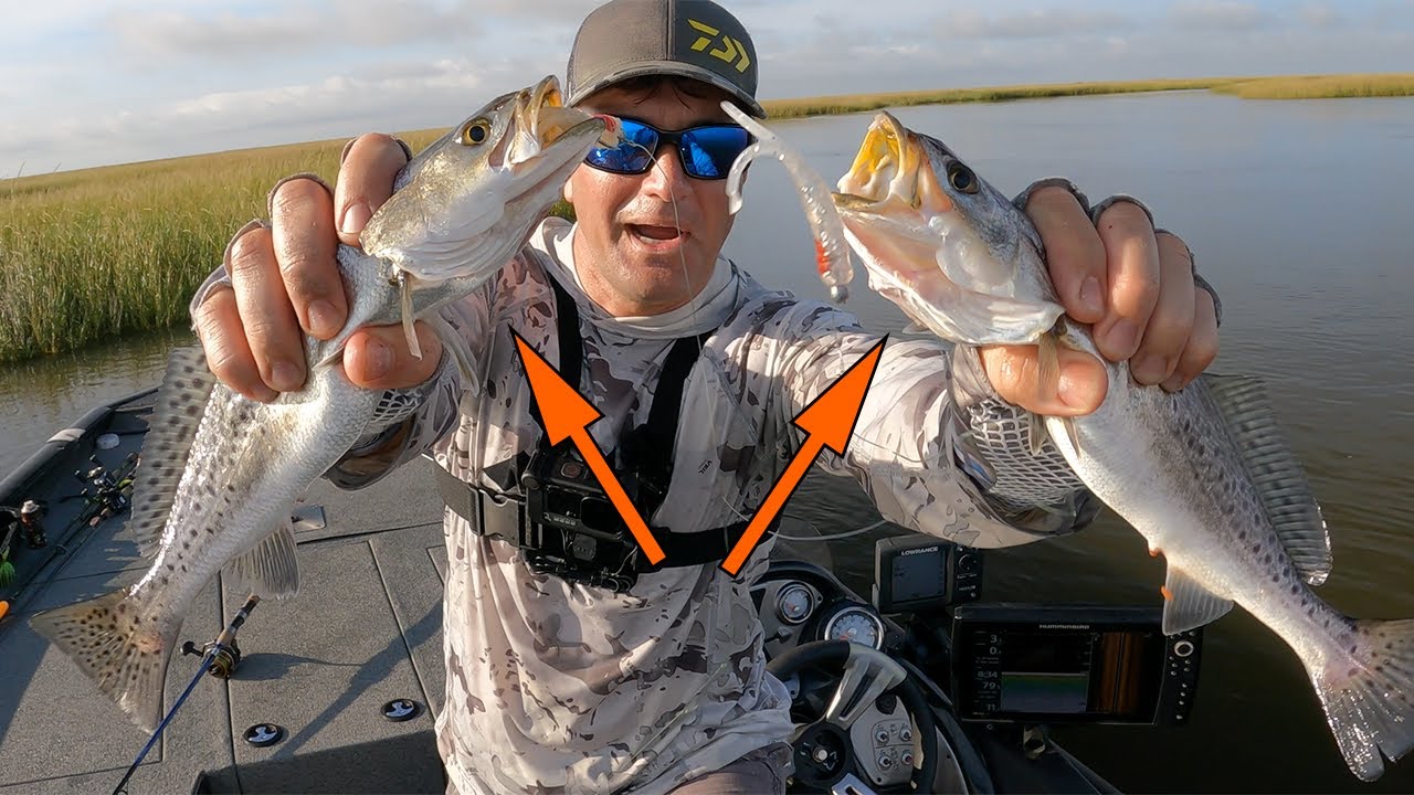 SMASHED Fall Speckled Trout In Biloxi Marsh Louisiana Fall Fishing YouTube