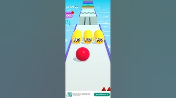 TEST BALL RUN 2048  LEVEL 22  - Gameplay Walkthrough (iOS,Android Gameplay) BALL RUN relaxing games