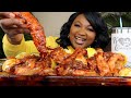 DESHELLED SEAFOOD BOIL !! KING CRAB MUKBANG + BLOVES SAUCE