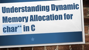 Understanding Dynamic Memory Allocation for char** in C