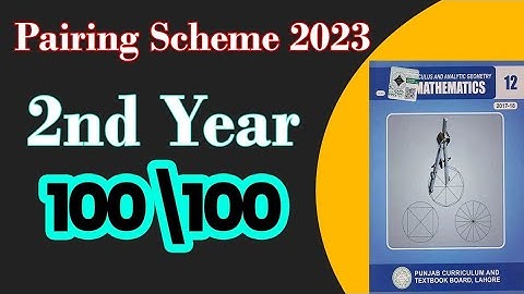 2nd year math pairing scheme 2023