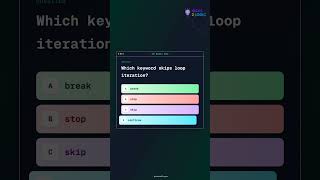 JS Interview Question: Which keyword skips loop iteration?