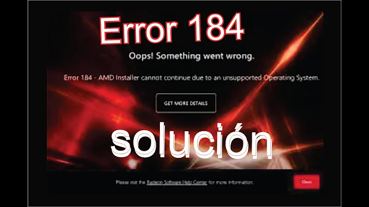 Error 184 al Instalar Gráficos AMD: Soluciones Efectivas