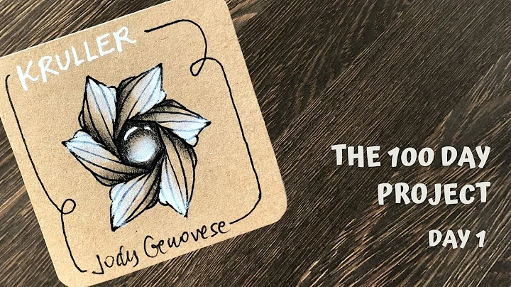 Day 1 of 100 Days of Tangling - Kruller