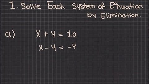 Solving Linear Systems by Elimination | Grade 10 Exam Practice