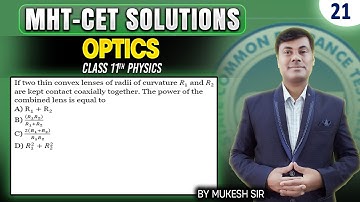 If two thin convex lenses of radii of curvature R_1 and R_2 are kept contact     | PGMN Solutions