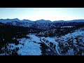 Sunset view of snowy Breckenridge Colorado from French Gulch - March 10, 2024