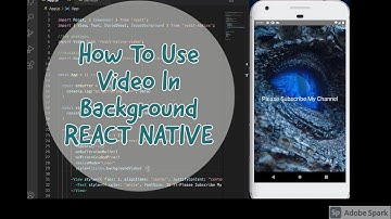 Use Video AS A Background in REACT NATIVE  || BACKGROUND VIDEO || #ReactNative || By Gulsher Khan