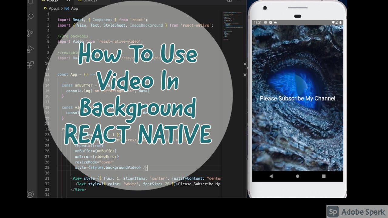 Use Video AS A Background in REACT NATIVE || BACKGROUND VIDEO ||  #ReactNative || By Gulsher Khan - YouTube