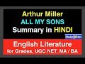 Arthur Miller, ALL MY SONS, In Hindi, English Literature, MA, BA, UGC NET