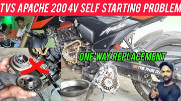 Tvs Apache 200 4v self Starting Problem | One way Replacement 😱
