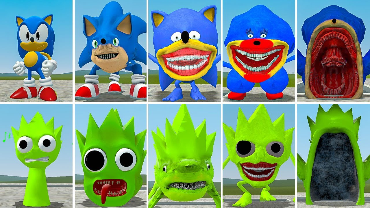 ALL NEW SPRUNKI LIME EATER FAMILY VS # NEW SHIN SONIC EATER FAMILY ? in Garrysmod!,...