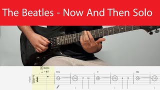 The Beatles - Now And Then Slide Guitar Solo With Tabs And Backing Track