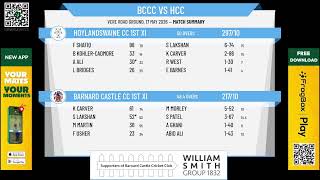 Barnard Castle CC 1st XI v Hoylandswaine CC 1st XI