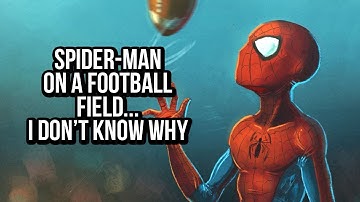 Procreate digital painting time-lapse - SPIDER-MAN ON A FOOTBALL FIELD!