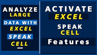 SPEAK CELL EXCEL BEGINNER  TO ADVANCED TRICK TO KNOW | Activate Speak Cell Now