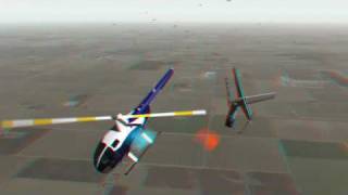 3D Simulation of a Robinson R44 Helicopter in a Negative G tail boom strike.