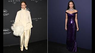 Demi Moore Stuns in Purple Leather Dress at Cannes Kering Women In Motion Awards