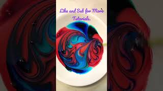 Liquid Art Tutorial - Blue Raspberry #shorts #artist #liquidart #tutorial