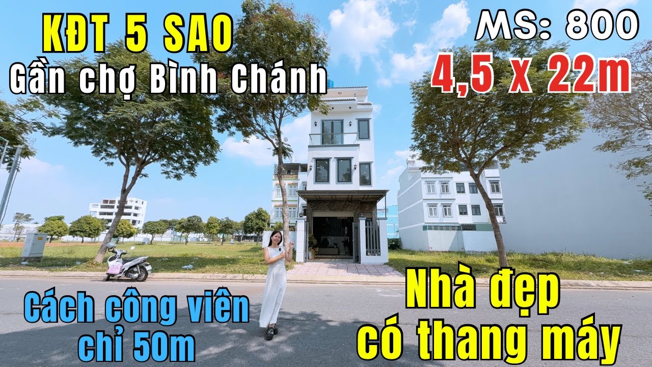 ✅ NHÀ ĐẸP CÓ THANG MÁY – SÁT CÔNG VIÊN KĐT 5 SAO | 4,5x22m – 4PN 5WC - có Sân Thượng 